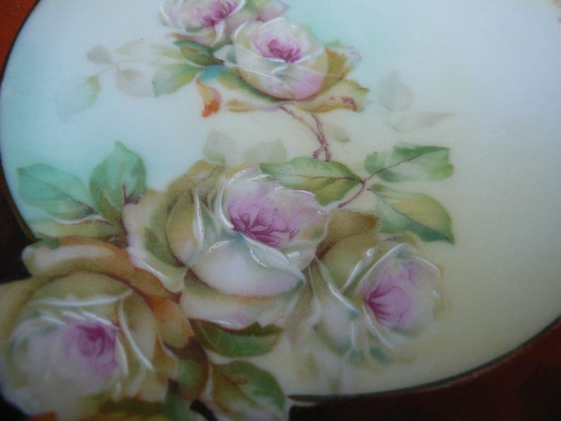 Antique MZ Austria Hand-painted Cake Plates