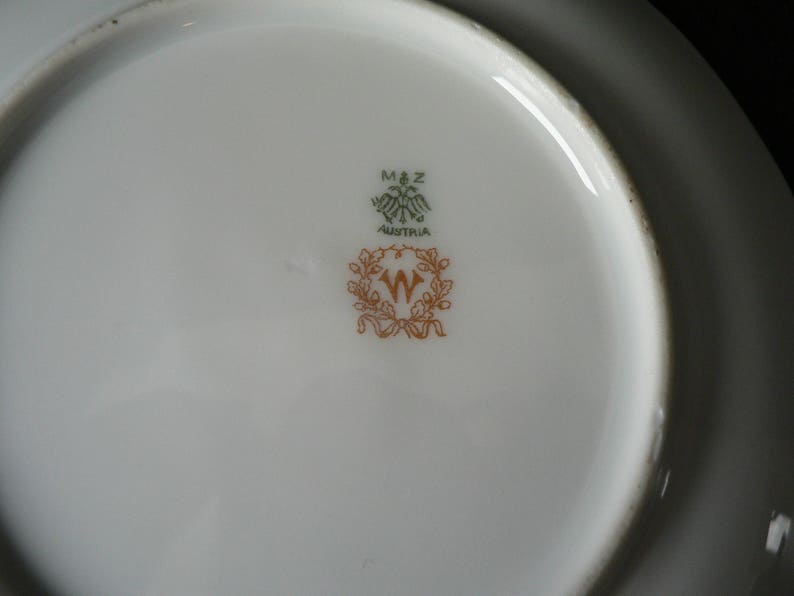 Antique MZ Austria Hand-painted Cake Plates