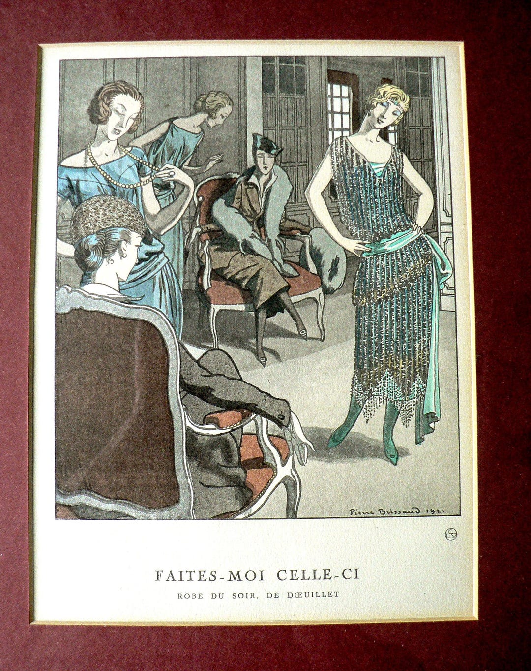 La Gazette Du Bon Ton French 1921 Fashion Print 