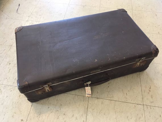 Vintage [Crocodile?] Leather Monte Carlo Suitcase Bag - Gem