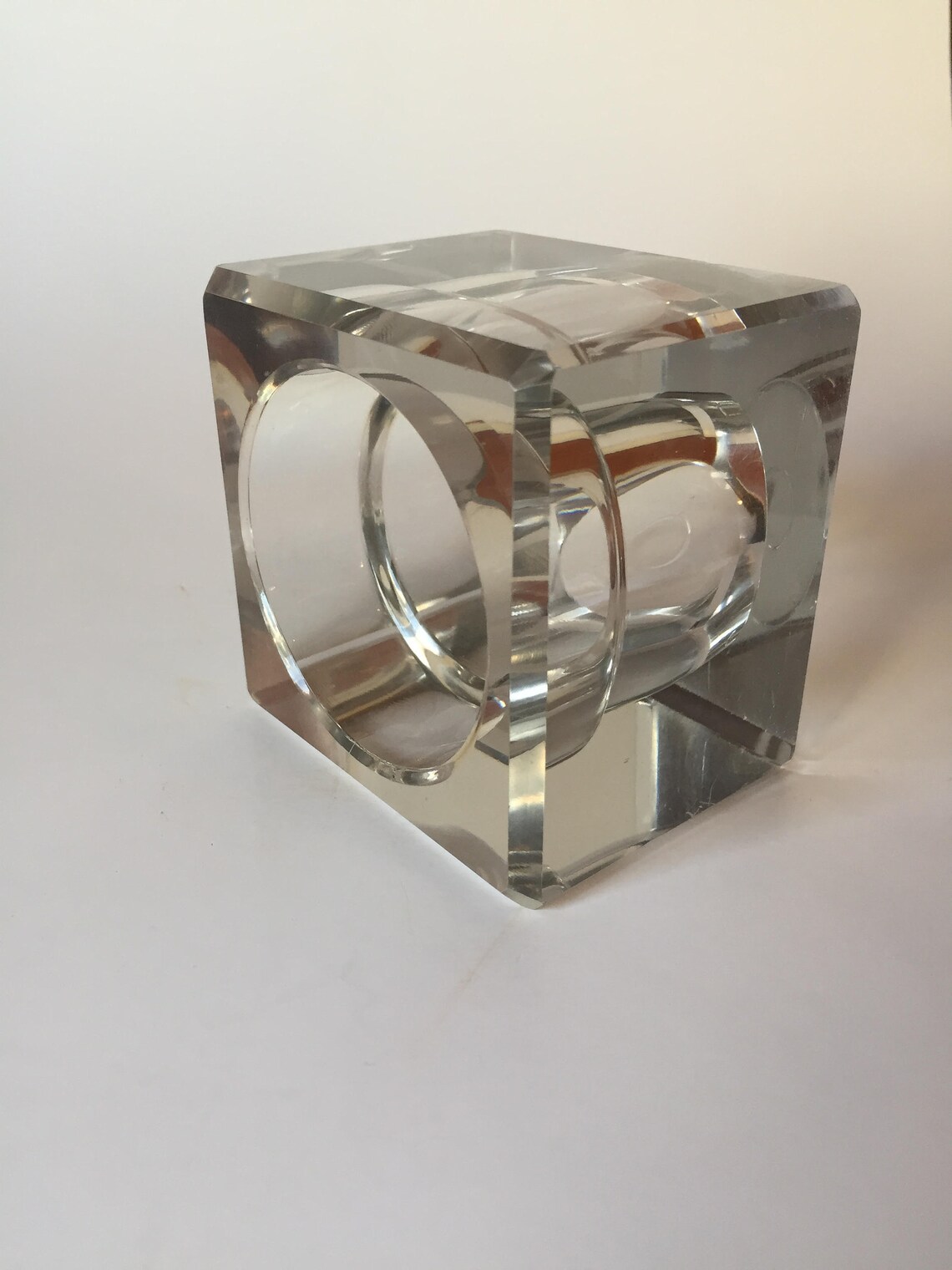 Ice Cube Glass Votive/candle Holder Etsy