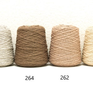 Fil de laine de Nouvelle-Zélande multicolore en cônes 500 g/550 m laine pour tufter au pistolet, fabrication de tapis, tricot, crochet, décoration de maison, 42 couleurs image 3
