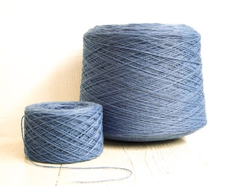 Cono di lana blu acciaio 0,9 kg/31,7 once - filato di lana 100% per tessitura di plaid, maglieria di calzini, maglieria a macchina, regalo per magliaia, lana invernale
