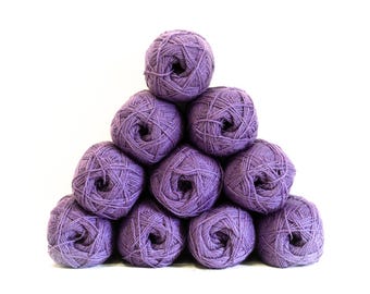 Dusty violet wool yarn - 100g./3,50 oz - New Zealand fingering wool - 255