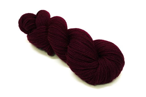 Burgundy New Zealand Wool Yarn – Fingering Weight, 100g