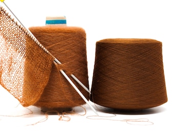 Caramel Mohair Silk Lace Yarn Set: Lana Gatto Merino Wool Blend