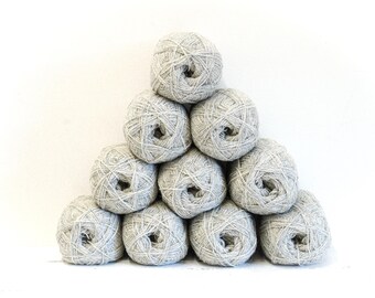 Hilo de lana de Nueva Zelanda gris claro – Grosor fingering, 100 g