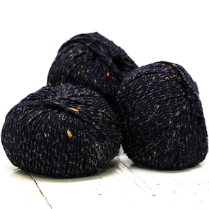 Black Tweed - Lana Gatto Everest Wool Yarn – 95% Merino wool - 50g / 100m (109 yd)