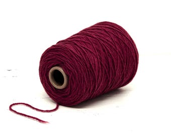 Red wine - New Zealand Yarn – 100% Rustic wool, 500g/17.5oz for Tufting - C565