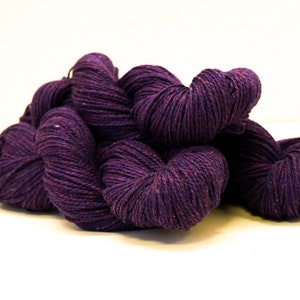 Lila melange weiche Wollgarnmischung - 60% Wolle 40 PO -100g/233 m - zum Handstricken, Weben, Häkeln, für Damen- Kinderkleidung