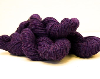 Mélange de laine douce violet mélangé - 60 % laine 40 PO - 100 g/233 m - pour tricoter main, tisser, crocheter, pour vêtements femme enfants