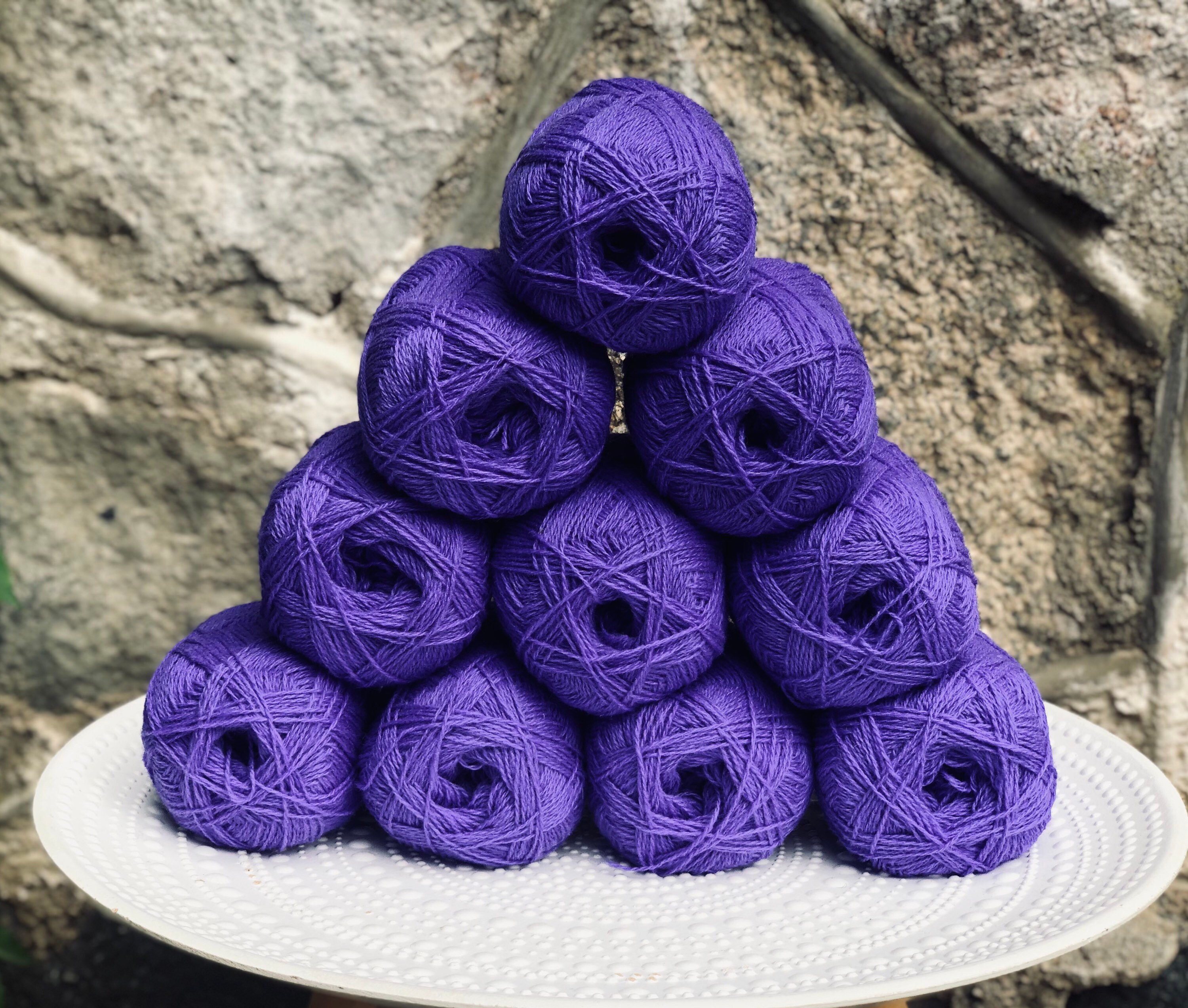 Royal purple New Zealand wool yarn 100 wool yarn Lace Etsy