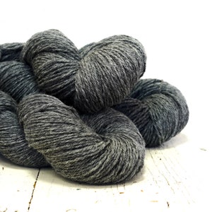 Graphite Grey Merino Suffolk Wool Yarn: Sport Weight, 100g