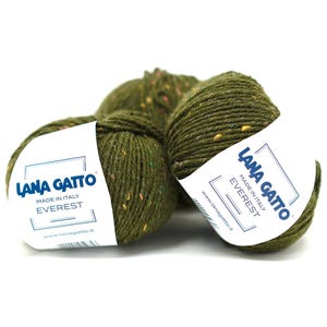 Moss Green Tweed - Lana Gatto Everest Yarn – 95% Merino wool/ 50g / 100m (109 yd)