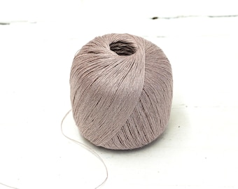 Aschrosa, Altrosa, 100 % Leinen, Spitzengarn, 100 g/m², 600 m, zum Stricken, Häkeln und Weben