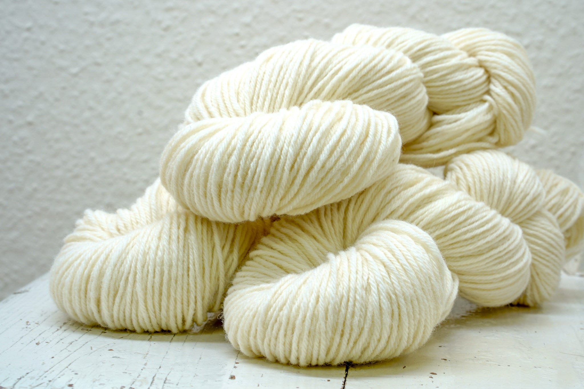 White Worsted 100% Mohair Yarn by Dancing the Land Farm