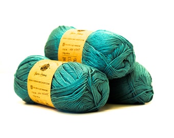 Fil 100 % bambou bleu vague 100 g/3,5 oz. Pour des vêtements de bébé doux, rafraîchissants Fils fins pour tricoter des vêtements cool près du corps, crochet