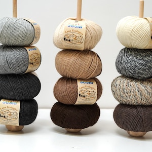 SESIA Lana Lana vergine ecologica 50%/50% misto alpaca, 50g/85m, filato per maglieria a mano per capi da bambino e adulto senza tintura proveniente dall'Italia