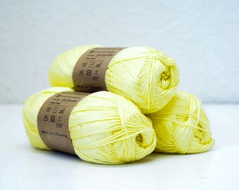 Lichtgeel bamboegaren, vingergewicht, 100 g