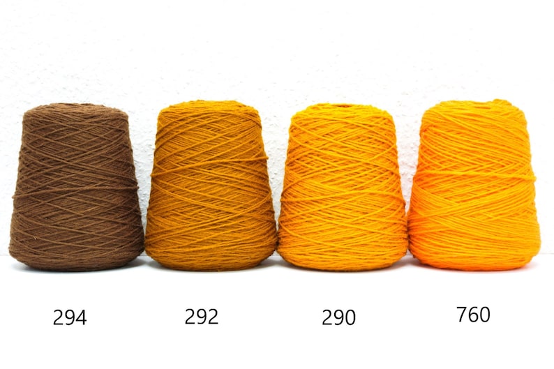 Filato di lana neozelandese multicolore in coni 500 g/550 m lana per tufting gun, realizzazione di tappeti, lavoro a maglia, uncinetto, decorazione domestica, 42 colori immagine 4