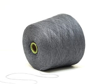 Grey Merino Wool Yarn - Lana GATTO Harmony Ultra Lace, 100g Cone - C 20205