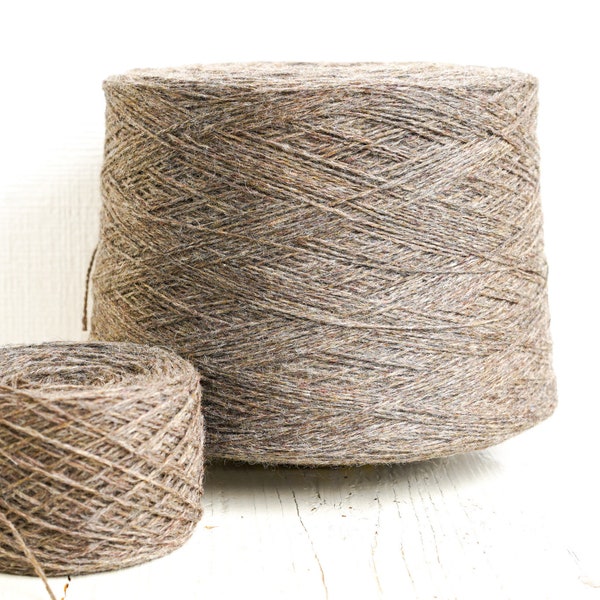 Rocca di filato misto lana neozelandese 80% marrone muschio da 900 g/31,7 once. - Filato morbido per lavorare a maglia plaid, cardigan da donna e da uomo, artigianato per bambini