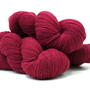 Filato di lana merino morbida viola barbabietola - 440 m/100 g per lavoro a maglia a mano o a macchina, uncinetto, per bambini, vestiti per adulti, tessitura di coperte