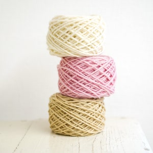 Filato di lana Aran per tappeti, cardigan, cappotti, decorazioni per la casa - Filato di lana bianco, rosa, avorio per lavori artigianali - Filato di lana per uncinetto - Lana per pistola tufting