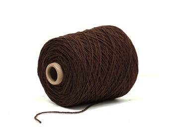 Brown - New Zealand Yarn – 100% Rustic wool - 500g/17.5oz for Knitting, Tufting - C 86