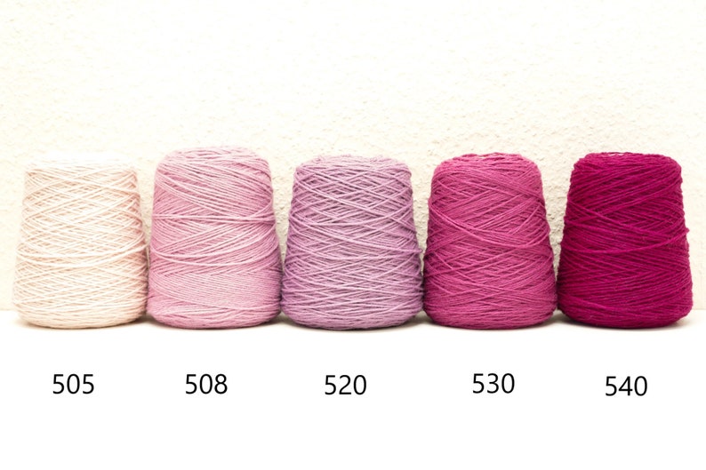 Fil de laine de Nouvelle-Zélande multicolore en cônes 500 g/550 m laine pour tufter au pistolet, fabrication de tapis, tricot, crochet, décoration de maison, 42 couleurs image 7
