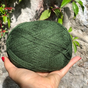 Waldgrün Neuseeland Wollgarn - 100% Schurwolle - Fingering Wollfaser - Hand- oder Maschinenstrickgarn - Sockenwollgarn -farbe 350