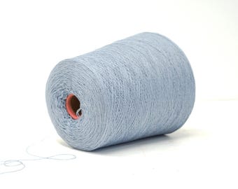 Mist Blue Kaschmirwolle, italienische, weiche Wollmischung, 100 g Konus, 1400 m