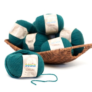 Emerald Green - Soft Alpaca Virgin Wool Blend Yarn - SESIA DK - 50 g/112 m