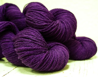 Purple New Zealand Wool Yarn - 100g Fingering Weight
