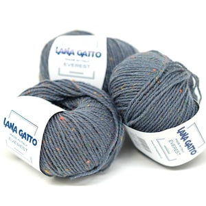 Grey Blue Tweed - Lana Gatto Everest – 95% Merino - 50g / 100m (109 yd), DK