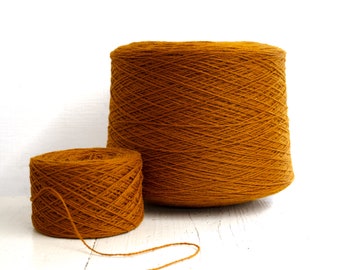 Cinnamon New Zealand wool in cone - 0,9kg/31.7oz, fingering yarn for weaving plaids, knitting blankets, socks, men&#39;s, women&#39;s outerwear 292
