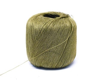 Pistachio Green - 100% Natural LINEN - 100g / 600m (3.5 oz / 656 yd) Knitting, Crochet Yarn