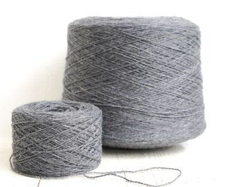 Mouse grey fingering wool yarn in cones - 900g/31.7oz. - New Zealand wool for Hand or Machine knitting, socks, blankets, warmers - C 206