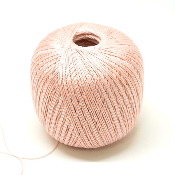 Pearl rose mercerised cotton 100g/452m made in Europe, for handcraft, summer knittings, baby crafts, amigurumi crochet project - 41 color