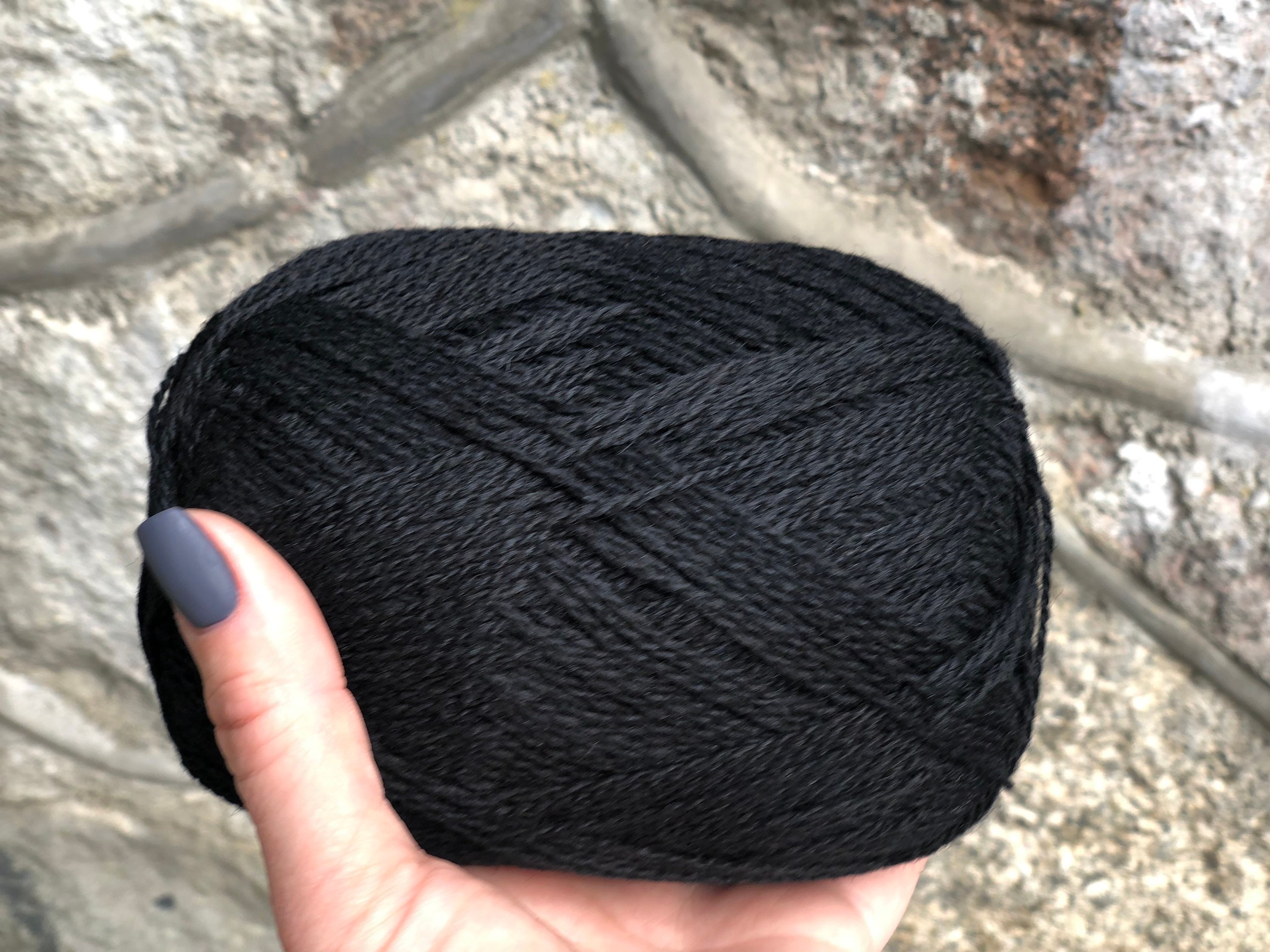 Black New Zealand Wool Yarn 100% Wool Yarn Lace Wool Fiber Black Wool Yarn  Hand, Machine Knitting Yarn Socks Wool Yarn Color 210 -  Norway