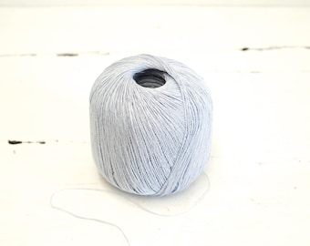 100 % Leinenspitzengarn – Silberwolkenblau, strapazierfähige Naturfaser (100 g/660 m)
