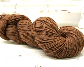 Brown, soft 50% CAMEL blend yarn - for hand kntting, adults crafts, plaids, home decor