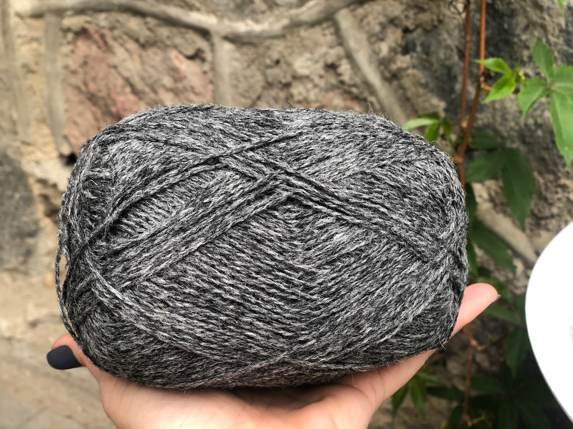 New Zealand Graphite Grey Wool Yarn 100 Wool Yarn Etsy UK