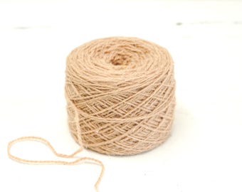 Weiches Sandfarbenes europäisches Strickgarn aus 100 % Wolle, Sportstärke, 100 g / 200 m, rustikales Strickgarn - C31