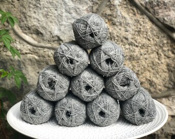 New Zealand grey wool yarn - 100% wool yarn - Lace wool fiber -Hand or machine knitting yarn - Socks wool yarn - YarnHome - Pure wool 100g