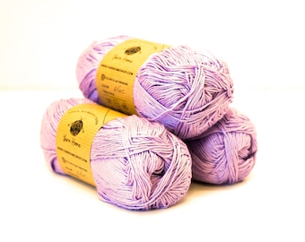 Lilac color, bamboo fine yarn, children's, fine knits, lace, summer clothes, other needlework, 100g./330m - YarnHome