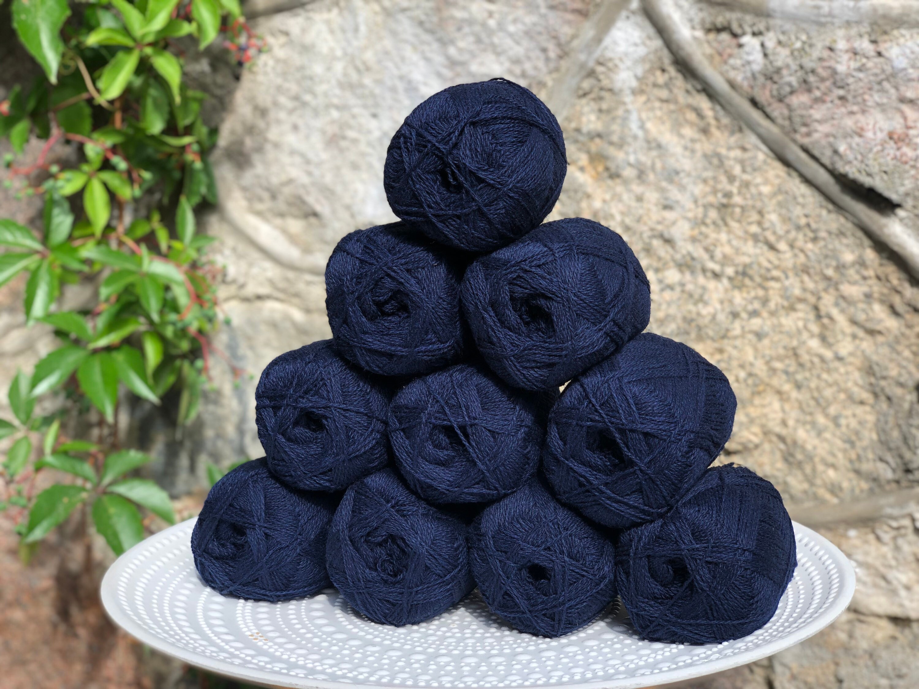 Dark blue New Zealand wool yarn 100 wool yarn Lace wool Etsy