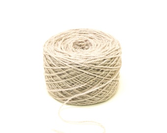 Stone grey color European wool yarn - 100g/3,5 oz. for rug making, crochet, tufting, home decor, winter socks, slippers wool threads 200