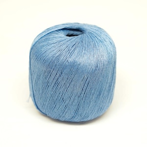 Steel Blue - 100% Natural LINEN, Lace - 100g / 600 m (3.5 oz/660 yd) Knitting, Crochet