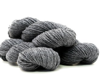 Graphite grey New Zealand Aran wool yarn - 100g/115m - for hand knitting, for slippers, warm cardigans, coats, plaids, home decoration - 206